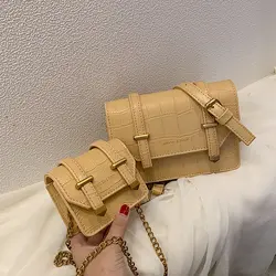 Модная сумка на плечо из крокодиловой кожи, женские дизайнерские сумки на цепи через плечо, роскошные сумки-мессенджеры из искусственной