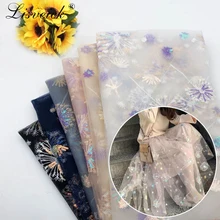 

New Sparkly Sequin Embroidery Mesh Fabric for Tutu Skirt Wedding Party Dress Hand Make Clothes Decoration Tulle Fabric