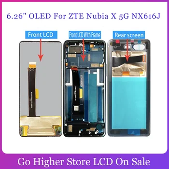 

6.26" OLED LCD Display for ZTE Nubia X 5G NX616J LCD Display Touch Screen Front / Rear LCD Display Replacement Frame