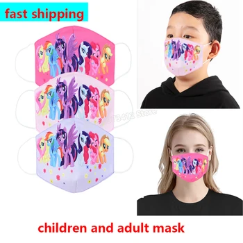 

Unicorn Kids and Adult Mask Hasbro Pony Protective Mask Cotton Breathable Mask Dustproof Anti-Fog Face Mouth Mask Washable Gift