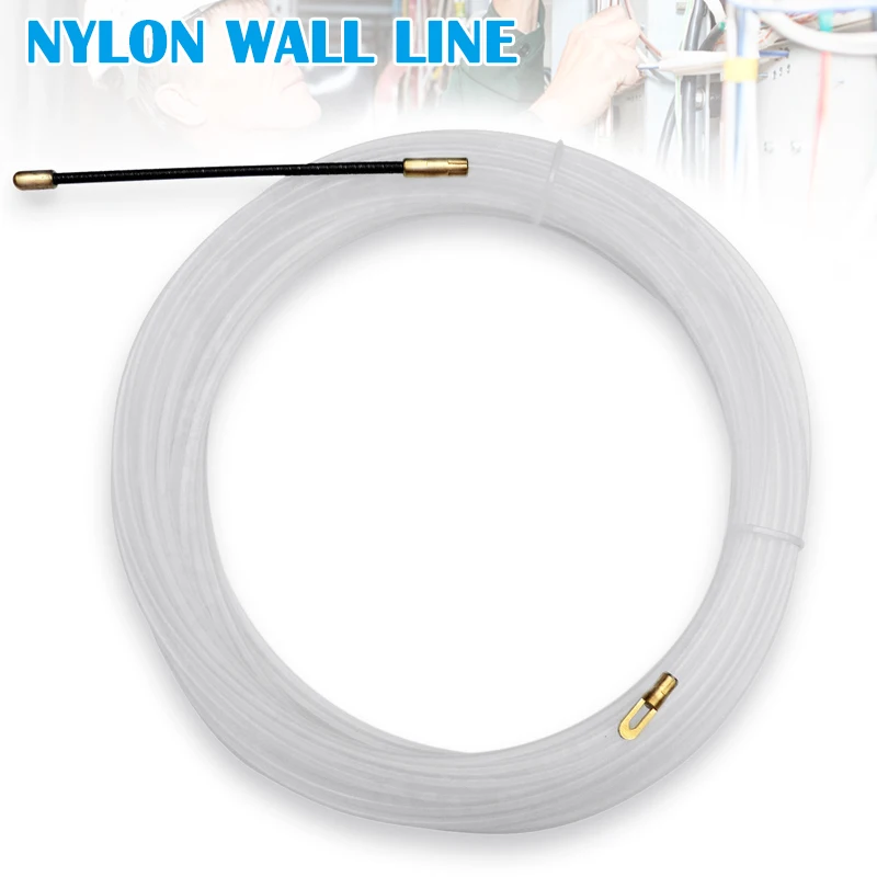Extracteur de câble 5-50M 3/4mm dispositif de guidage blanc Nylon câble électrique poussoir extracteurs conduit ruban de poisson fil 5M 3mm 