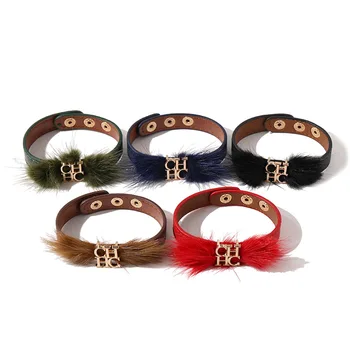

2020 fashion jewelry new style letter pu leather bracelet for women the best gift free shipping