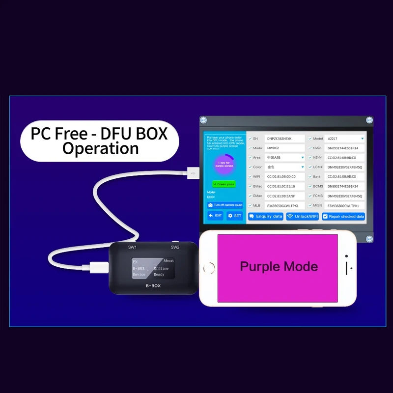 £75.14 Jc B Box C3 Dfu Box Window Dcsd Cable For Ios