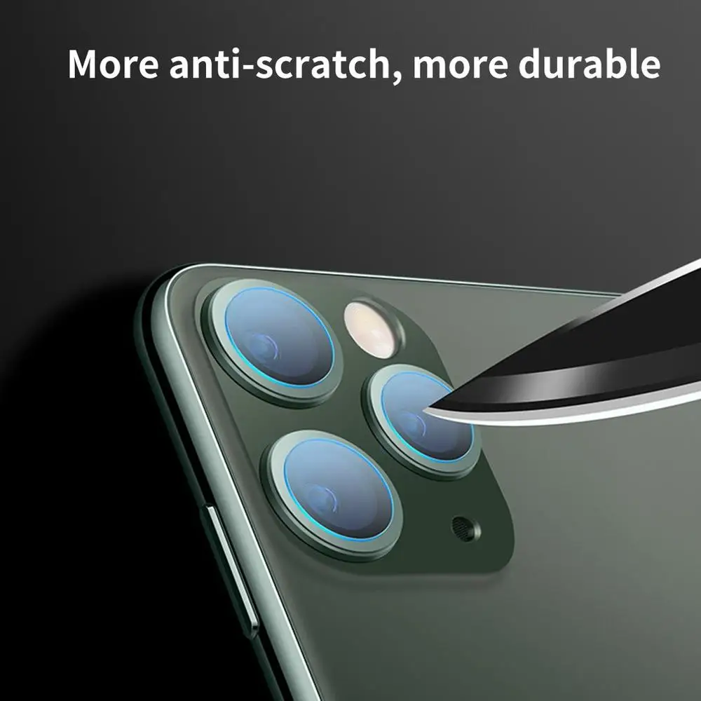 

2.5d Mobile Phone Lens Protection Glass Film For iPhone 11 Max Pro Camera Lens Screen Protector film Protection with round box