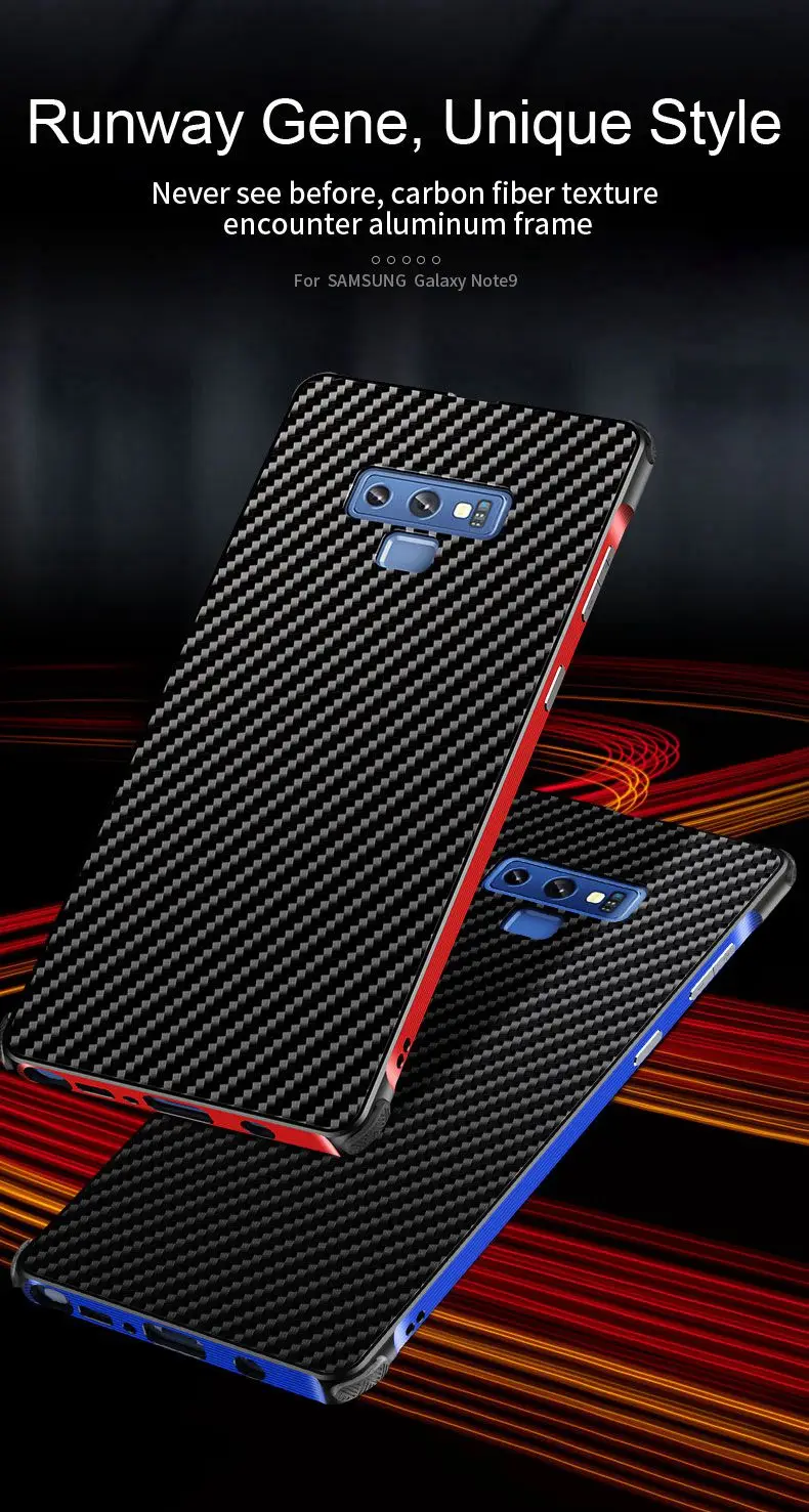 Suntaiho чехлы для телефонов из углеродного волокна для samsung Galaxy S8 S9 Plus Note 8 металлическая рамка бампер алюминиевый сплав рамка Защитная крышка