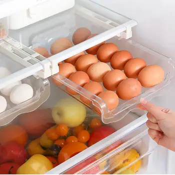 

Refrigerator Built-in Drawer Space-Saving Plastic Household Container Storage Kitchen Storage Box Transparent Storage Case