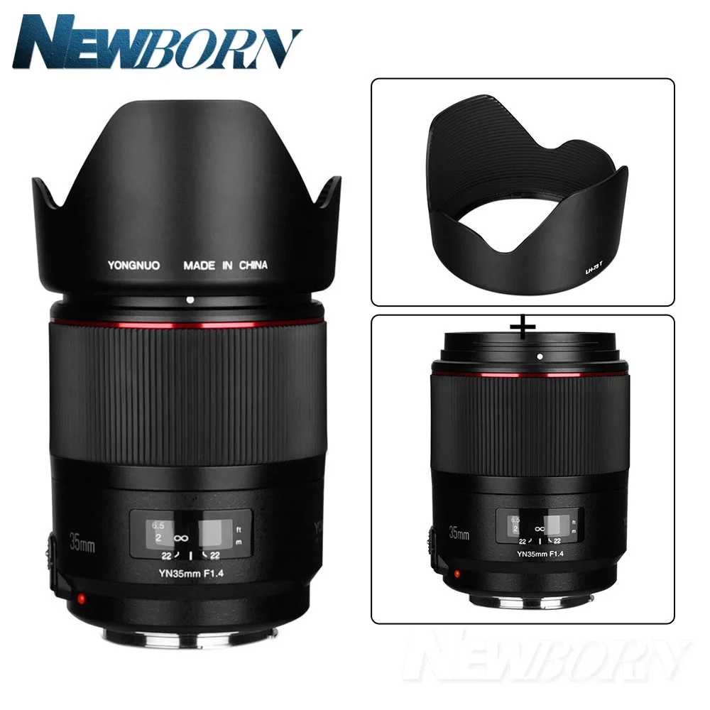 YONGNUO YN35mm F1.4 широкоугольный объектив с полной рамкой для камеры Canon DSLR 70D 80D 5D3 MARK II 5D2 5D4 800D 200D 7D2 6D 5D