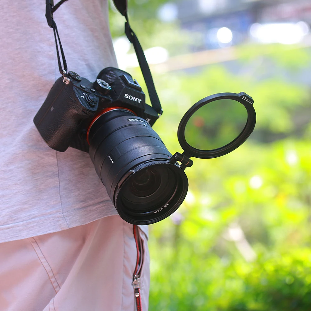 Tanie UURig RFS ND Quick Release akcesoria do kamery DSLR filtr szybki przełącznik uchwyt do 58mm 67mm 72mm 77mm 82mm DSLR adapter obiektywu Flip