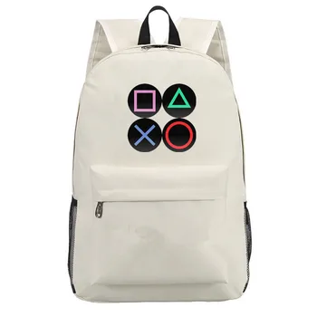 

Children's Playstation canvas backpack shoulder school bag ps4 travel bag knapsack Boy Girls packsack laptop bag