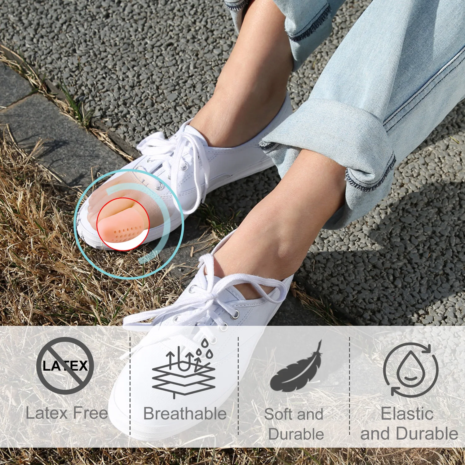 Toe Protector 2/4/6/8/10pcs Big Thumb Care Silicone Soft Breathable Foot Corns Blisters Toe Cap Cover Finger Protection