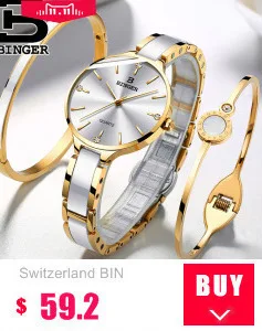Швейцарские роскошные Брендовые мужские наручные часы Binger Космические керамические кварцевые мужские часы для любителей стиля водонепроницаемые часы B8006B-1