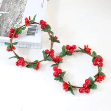  Christmas Wreath Rattan 2022 Christmas Decorations For Home Candle Holder Decorated Garland  Festival Party Christmas Ornament 