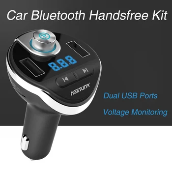 

Bluetooth Handsfree Car Kit Dual USB Charger FM Transmitter LCD MP3 Player Support TF Card U Disk Power Adapter Car Accessories
