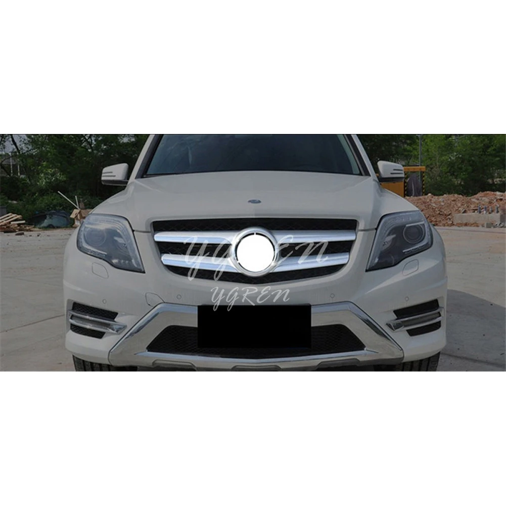Передняя Верхняя решетка гриль для GLK класса X204 GLK350 2013 Гонки Грили хром серебро