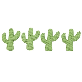

4PCS Cat Toy Paper Rope Green Cactus Bite-Resistant Grinding Claw Pet Supplies