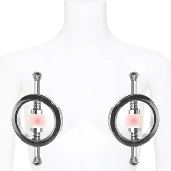Metal nipple clips Stimulator breast Clamps Bondage Restraints Flirting Teasing BDSM women sex toy slave Couple Torture play 2