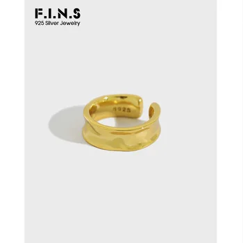 

F.I.N.S 1PC Korean S925 Sterling Silver Earrings INS Irregular Ear Clip without Piercing Concave Ear Cuff Fashion Jewelry