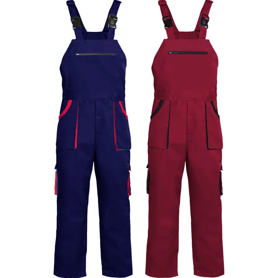 Bib Overalls Men's Work Clothes Plus Size Protective Coveralls Strap  Jumpsuit Multi Pockets Uniform Work Dungarees Cargo Pants - AliExpress