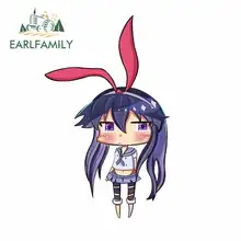 EARLFAMILY 13cm x 9.2cm Cartoon Bunny Car Sticker JDM Anime Polyethylene Sunscreen Waterproof Motorcycle Helmet Accessories