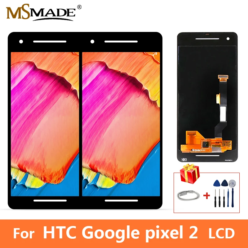 

AAA Quality For HTC Google Pixel 2 LCD Touch Screen Digitizer Display Replacement Assembly Parts 100% Tested Free Shipping