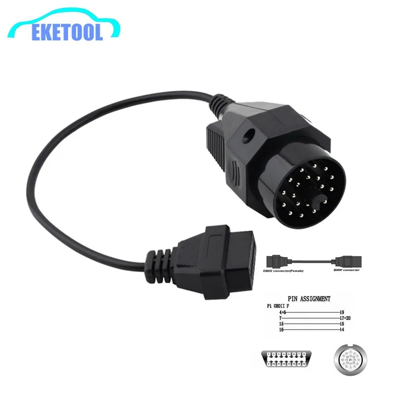10 Pz/Lotto Per Bmw 20Pin A 16Pin Obd/Obd2 Cavo Diagnostico Dell'Automobile Del Connettore Diagnostico Dell'Automobile Per Il Connettore Diagnostico D