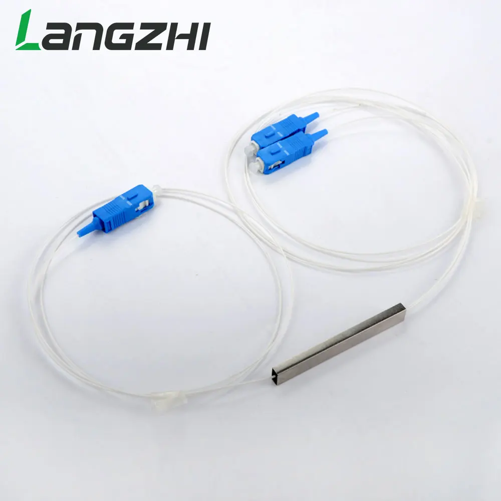 10 шт./пакет SC-UPC мини PLC 1X2 одномодовый волоконно-оптический разветвитель FTTH PLC Сталь трубка Тип SC-UPC 1x2 PLC волоконно-оптический разветвитель