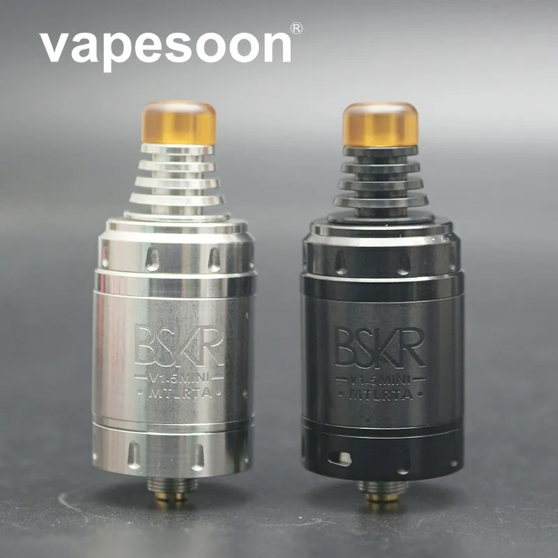 Высокое качество Berserker мини MTL RTA V1.5 бак 22 мм бак 2 мл до 2,5 мл емкость BSKR распылитель Быстрая