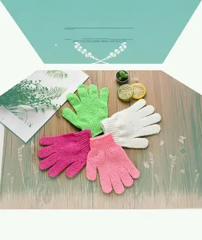

1Pcs Shower Bath Gloves Exfoliating Gloves Wash Skin Spa Body Bath Shower Loofah Scrub Massage Spa Multicolour