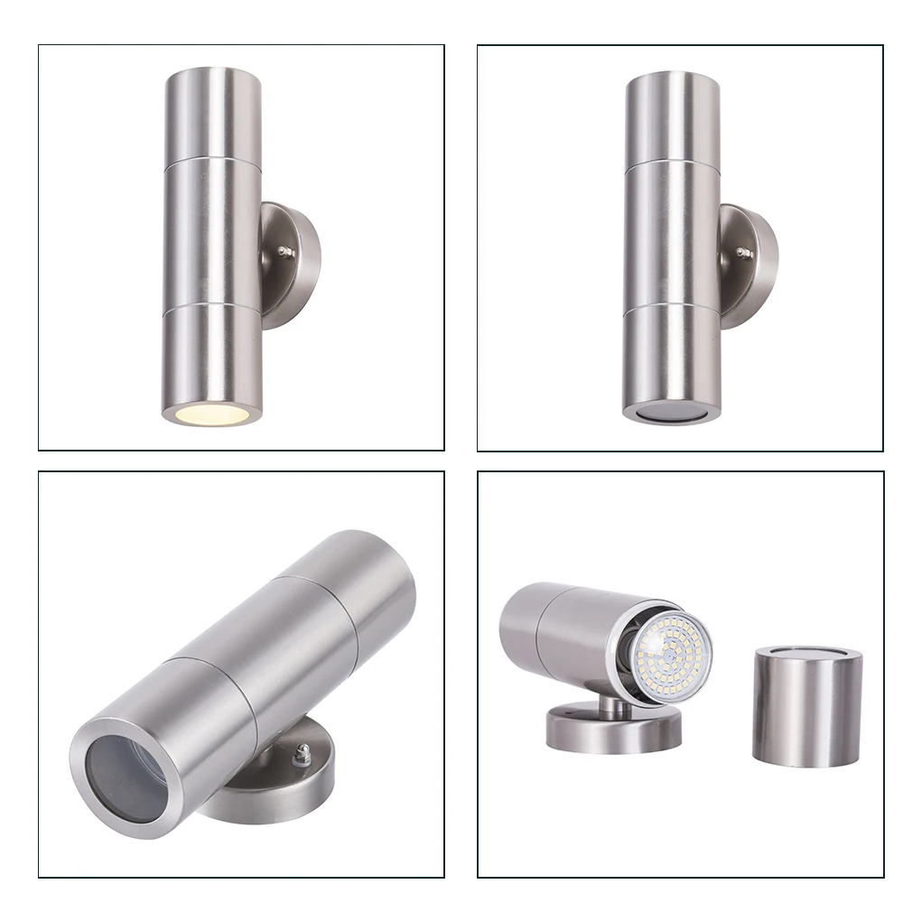 AC100-260V Led Wall Light yard corridor Outdoor Led Wall Lamp up and down Porch Lights led 10W Bracket Lamp Stainless steel