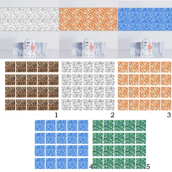 

20pcs Self Adhesive Tile Stickers for Bathroom Kitchen Backsplash Decoration 20x20cm Waterproof Removable Wall Sticker Decals