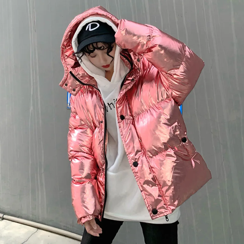 Зимний пуховик размера плюс 3XL Harajuku BF, свободная зимняя куртка для женщин, зимняя верхняя одежда, пальто для женщин, длинный Повседневный теплый пуховик