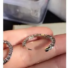 TE034 классический SONA искусственный камень Halo шипованные свадебные серьги, обещание предложить серьги