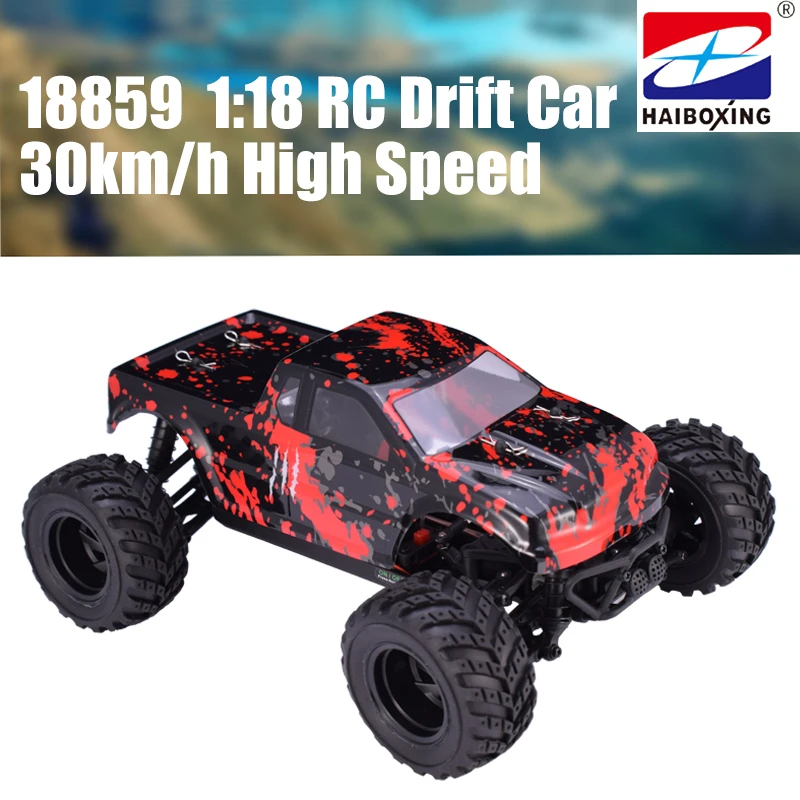 

HBX 18859 4WD 2.4G 1:18 Scale RC Car 30km/h High Speed RC Drift Remote Control Car Electric Powered Off-road Truck Model RED