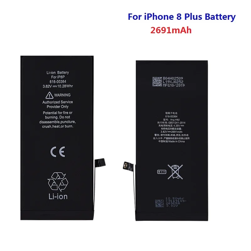 Литиевая оригинальная емкость батареи для iPhone X сменная батарея для iPhone XS Max XR Batarya для iPhone 7 8 Plus батареи