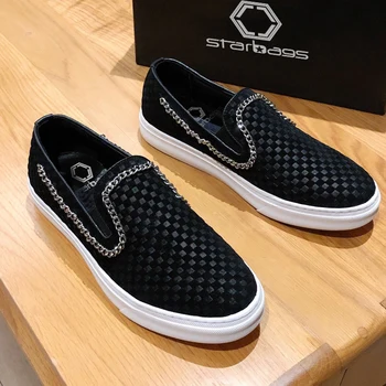 

Starbags PP high-end casual men's shoes Italy skull logo upper horsehair embroidery inner lining sheepskin counter latest 2020