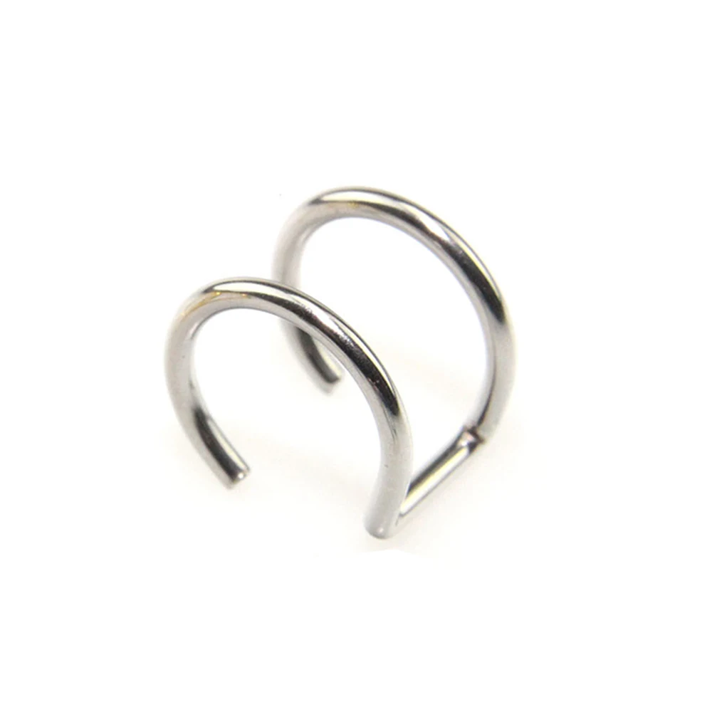 Fashion stainless steel Punk Rock Ear Clip Cuff Wrap Earrings No piercing-Clip On Cartilage Wrap fake Earring 1pc