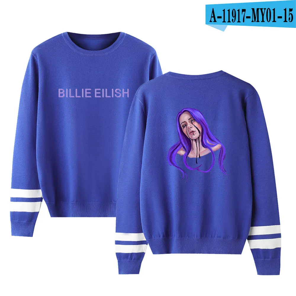 As picture Брендовые Дизайнерские мужские и женские вязаные свитеры Billie Eilish, весенне-осенние мягкие свитеры, пуловеры, мужские и женские повседневные топы - Цвет: As picture
