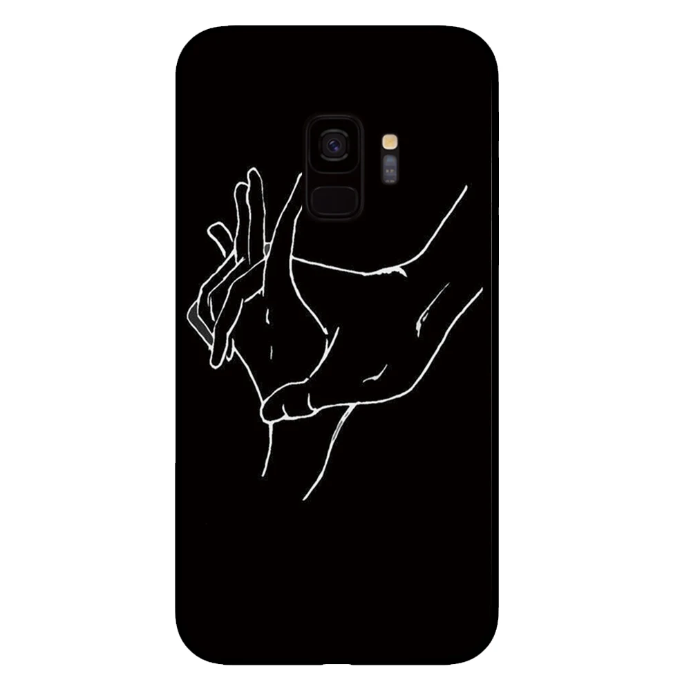 12 Черный и белый эстетический чехол для телефона samsung Galaxy S10 S10E S8 Plus S6 S7 Edge S9 S10e Plus Note 8 9 - Цвет: 12