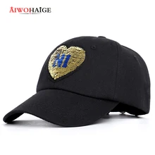 Женская Блестящая бейсбольная кепка высокого качества в стиле хип-хоп Весенняя женская хлопковая Регулируемый головной убор сияющая Повседневная одноцветная кость Новая мода