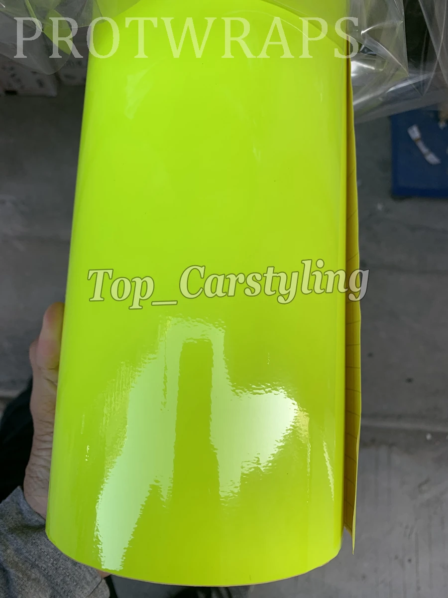 fluorescent yellow plotter sign sticker vinyl wrap covering  (6)