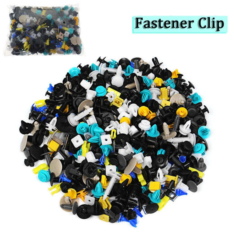 

Mixed car plastic clips Auto Fastener Vehicle Car Bumper Clips Retainer Fastener Rivet Door Panel Fender Liner Universal Fit