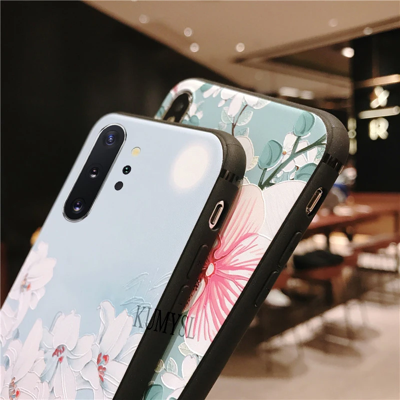 3D чехол с изображением цветов для samsung Galaxy A50 A70 A30 A20 A10 A40 для samsung S8 S9 S10 плюс S10e Примечание 10 A6 A8 плюс A7 мягкий чехол
