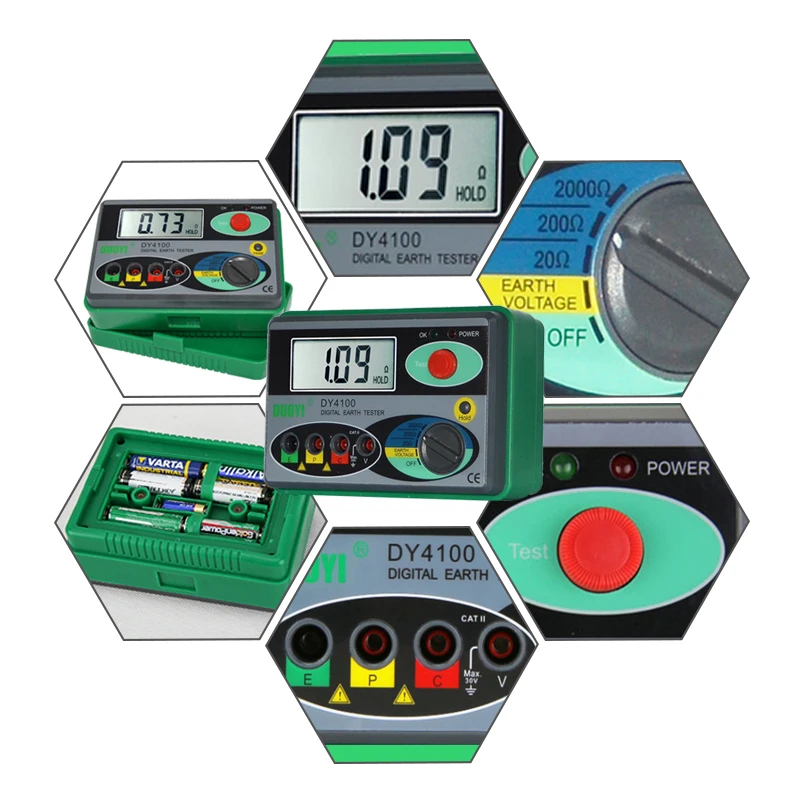 DSY Digital Grounding Resistance Tester Megaohm Resistance Meter Multifunction Digital Dual Display Tester MCH-9830 DSY Digital Grounding Resistance Tester Megaohm Resistance Meter Multifunction Digital Dual Display Tester MCH-9830