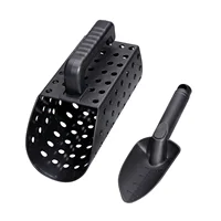Metal Detection Treasure Hunt Kit, Durable Lightweight Shovel Set, ABS Sand Scoop Shovel Tool, Black Underground Metal Detector 1