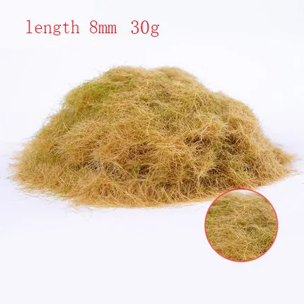 30g Scene Model Materia Yellow Green Turf Flock Lawn Nylon Grass Powder STATIC GRASS 3MM/5MM/8MM Modeling Hobby Craft Accessory 7