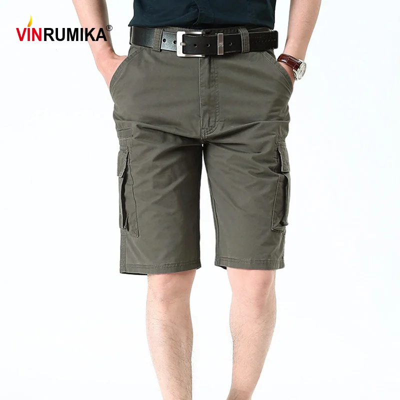 

Big Size 30-44 Men's Summer Good Quality Army Multi-pocket Casual Style Shorts Male Blue 100% Cotton Khaki Cargo Short Trouserss