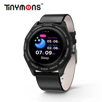

Tinymons V18 Smart Watch Women 1.22 Inch Full Round Touch Screen Color Changing Strap Heart Rate Monitoring Lady Bracelet