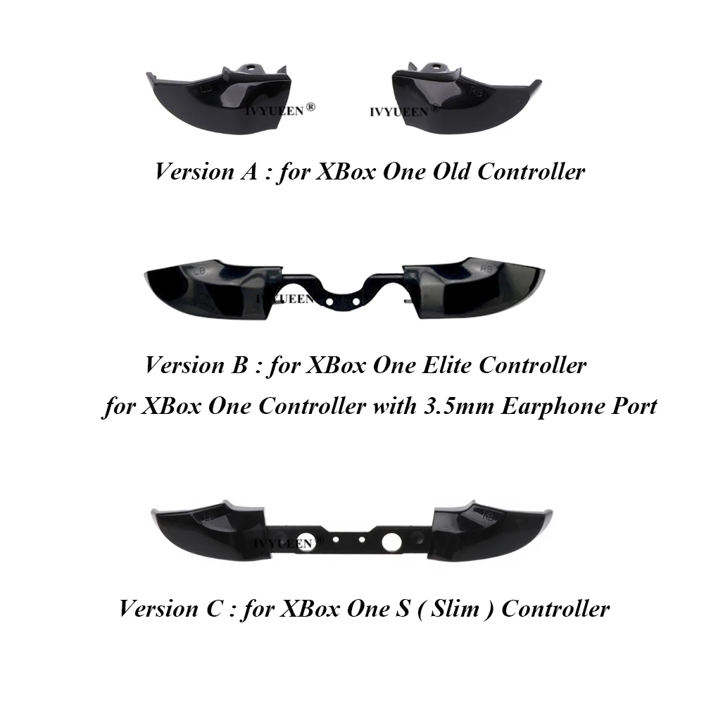 IVYUEEN 10 шт для Xbox One S Elite контроллера кнопки LB и RB бампер спусковой Mod Kit Замена