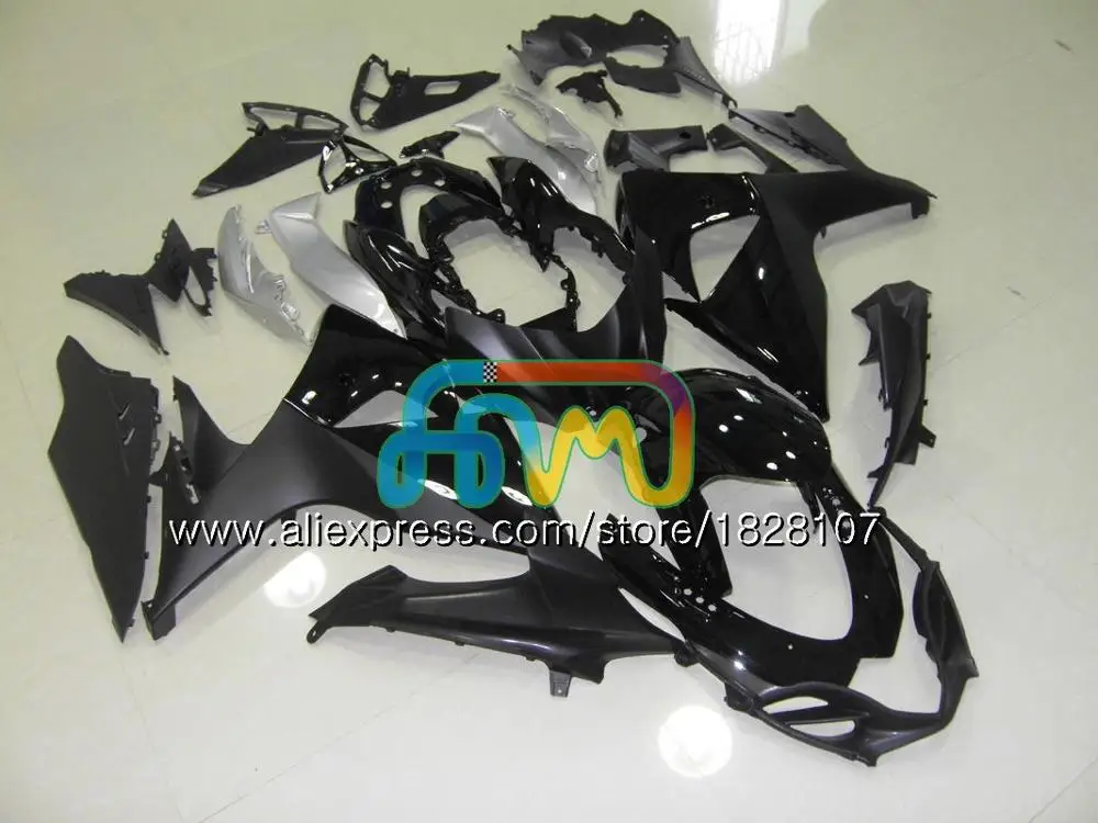 Инъекции для SUZUKI GSXR 600 750 GSXR750, возрастом 11, 12, 13, 14, 15, 39BS. 0 K11 GSXR600 2011 2012 2013 обтекатель черый белый - Цвет: No. 27 Flat black