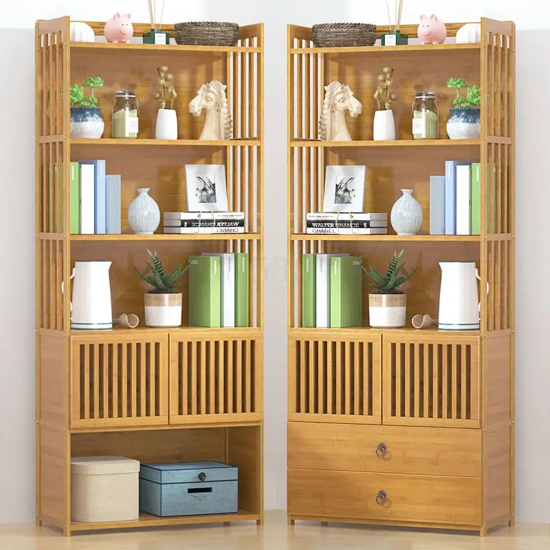 Bookshelf Bookcase Simple Modern Bookshelf Floor Simple Bookshelf Living Room Storage Of Solid Wood Shelves